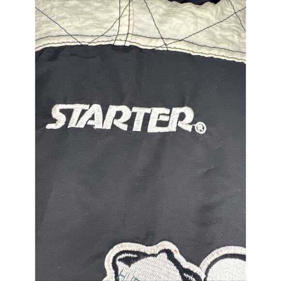 VINTAGE University of Miami Hurricanes Starter Jacket Coat Size Large Hood Logo - Picture 4 of 16